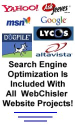 Search Engine Marketing & Optimization Is Included With Your WebChisler Website Project!